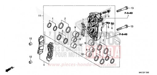 ETRIER DE FREIN AVANT GAUCHE GL1800BDL de 2020